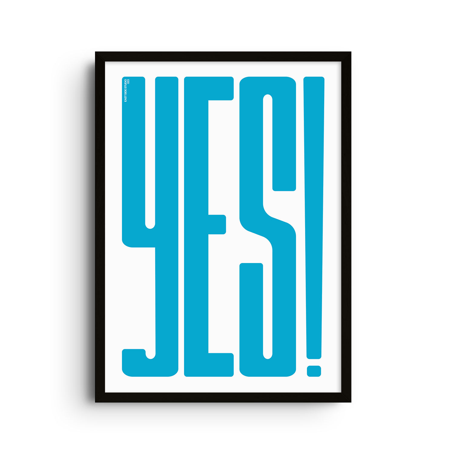 East Side Studio London Yes! Sky Blue - Giclee Fine Art Print - Large In Blue