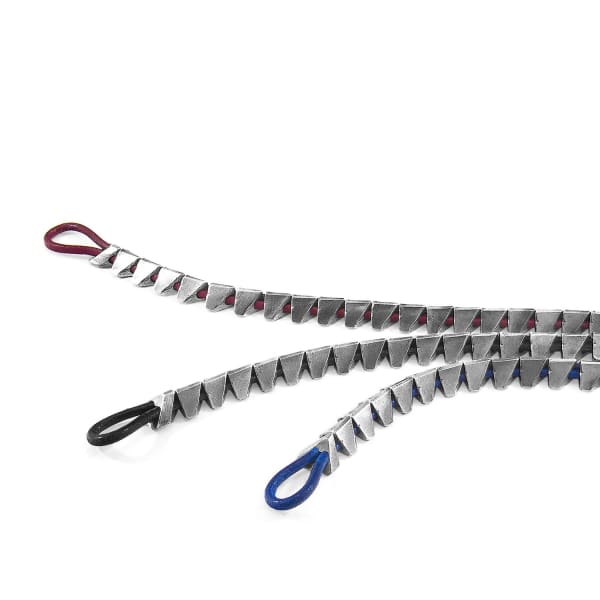Anchor & Crew Azure Blue Brixham Maxi Silver & Round Leather Bracelet In Leather