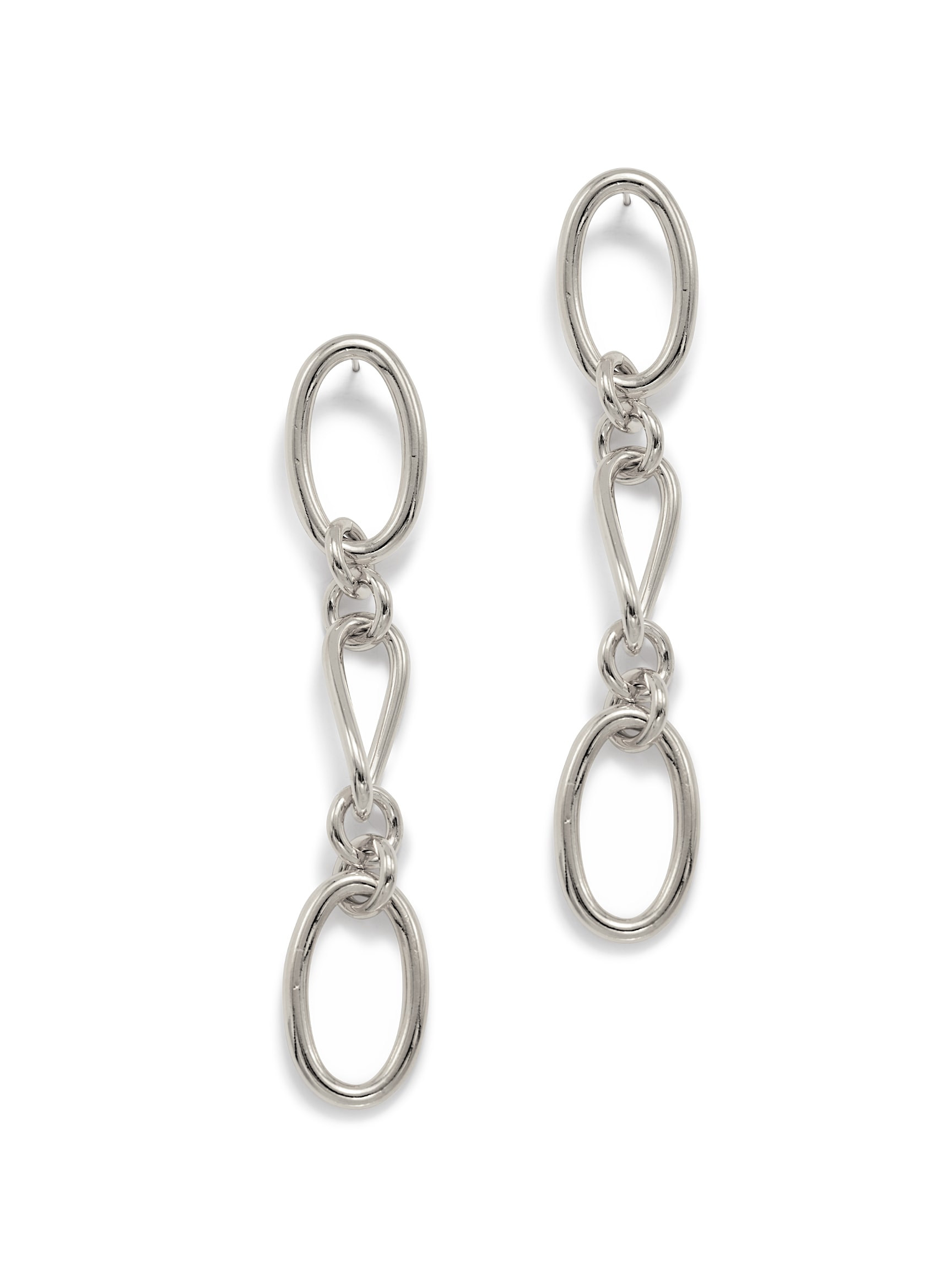 Jaredjamin Women's Silver Ophelia Chain Dangle Post Earrings