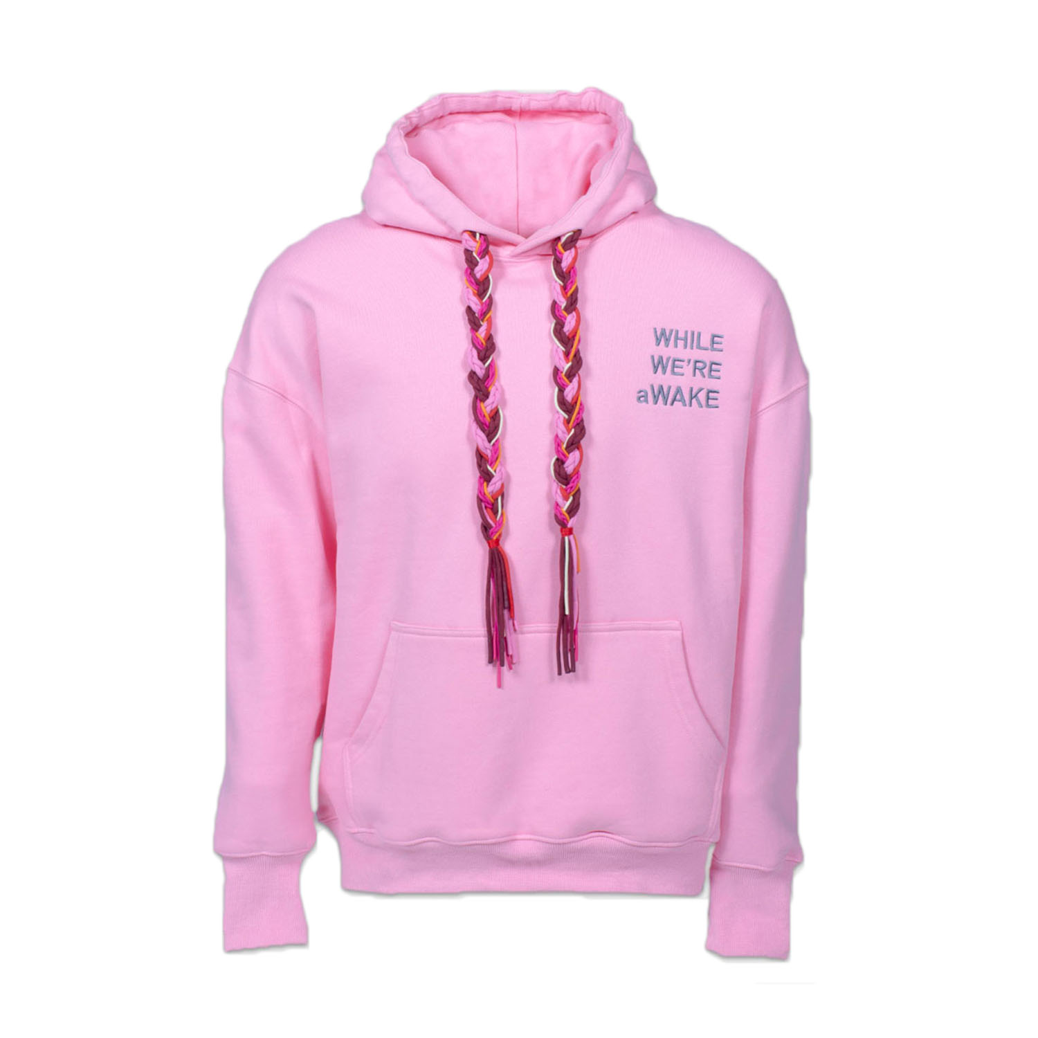 While We're Awake Women's Dark Braid On Braid Pink Hoodie In Pink