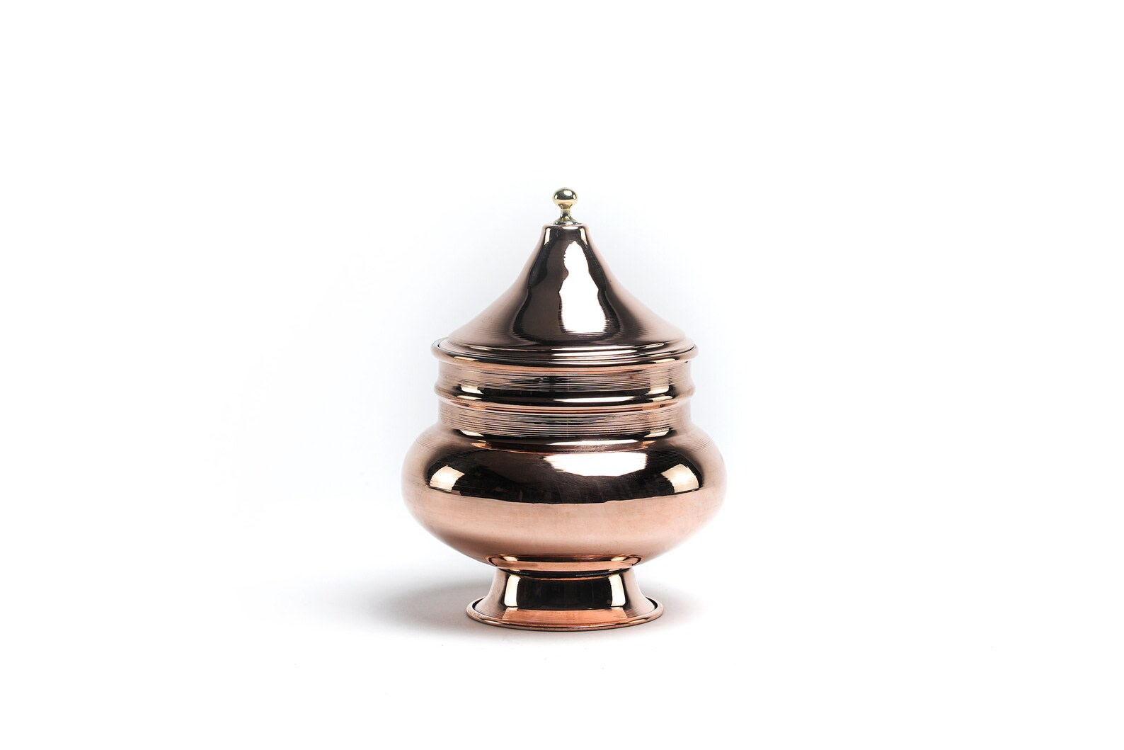 Anatoliacraft Neutrals Handcrafted Solid Copper Spice Jar With Lid - Vintage Copper Kitchen Storage & Home Decor