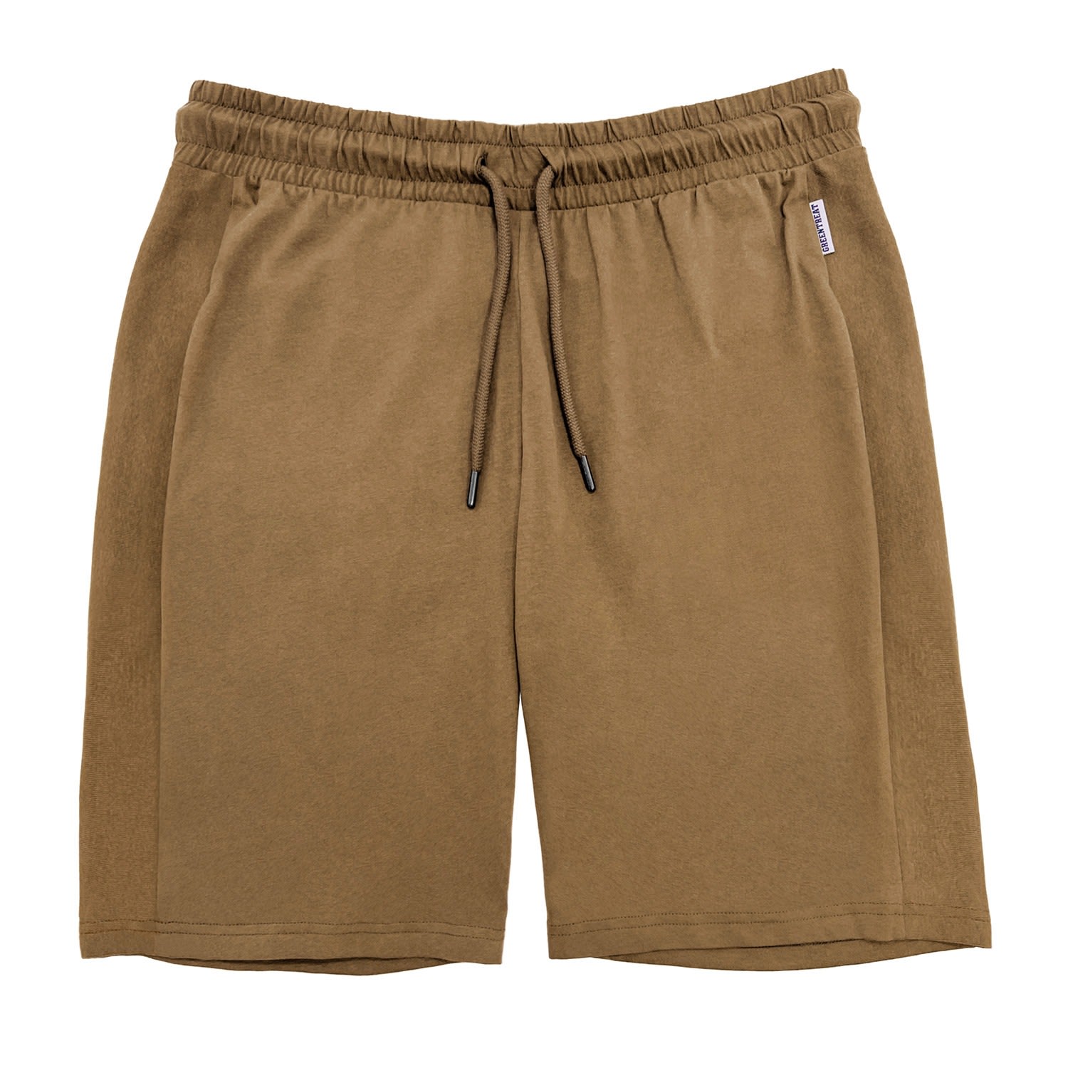 Men’s Green Khaki Cotton Lounge Short Large Greentreat