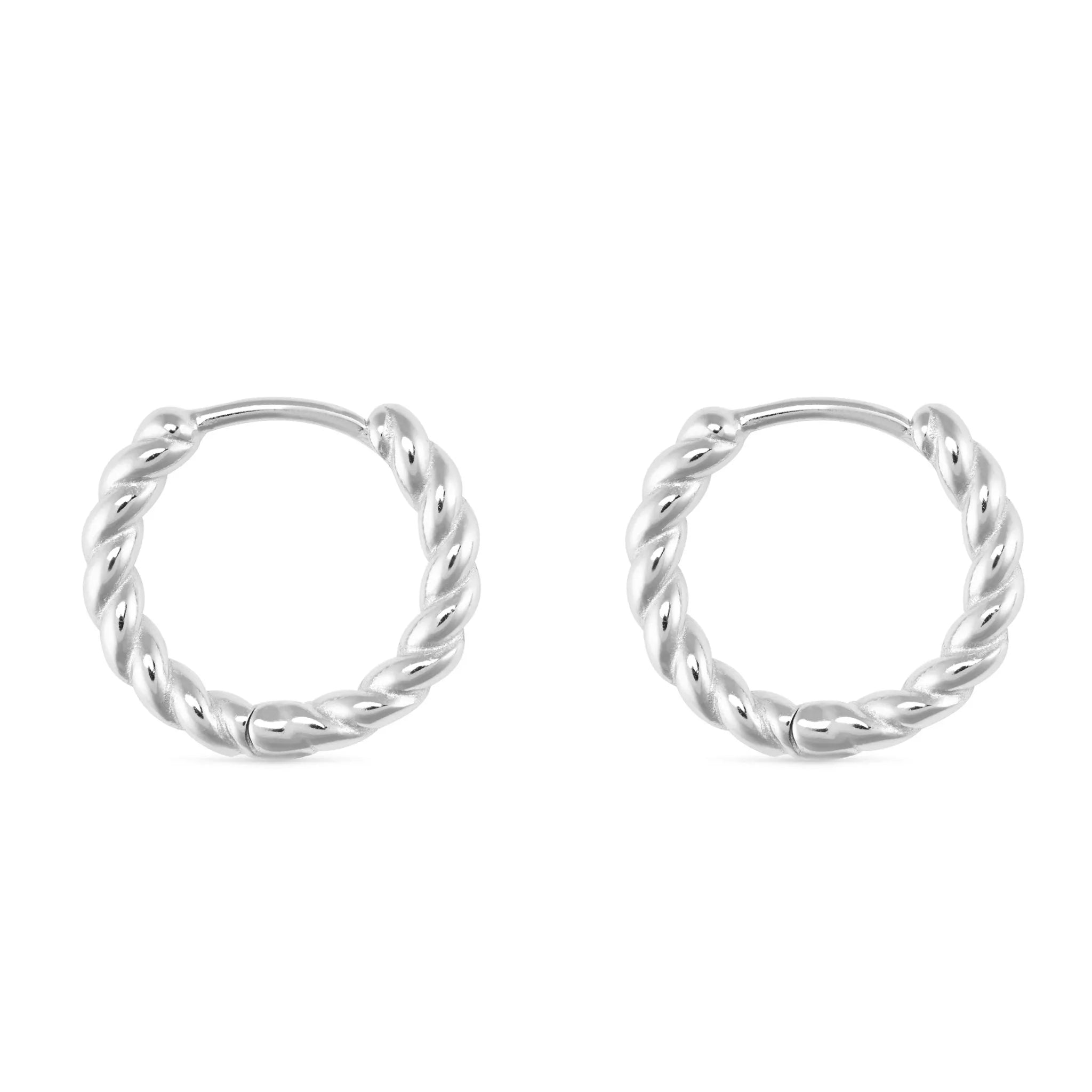 Women’s Small Silver Thin Hoop Earrings Elk & Bloom