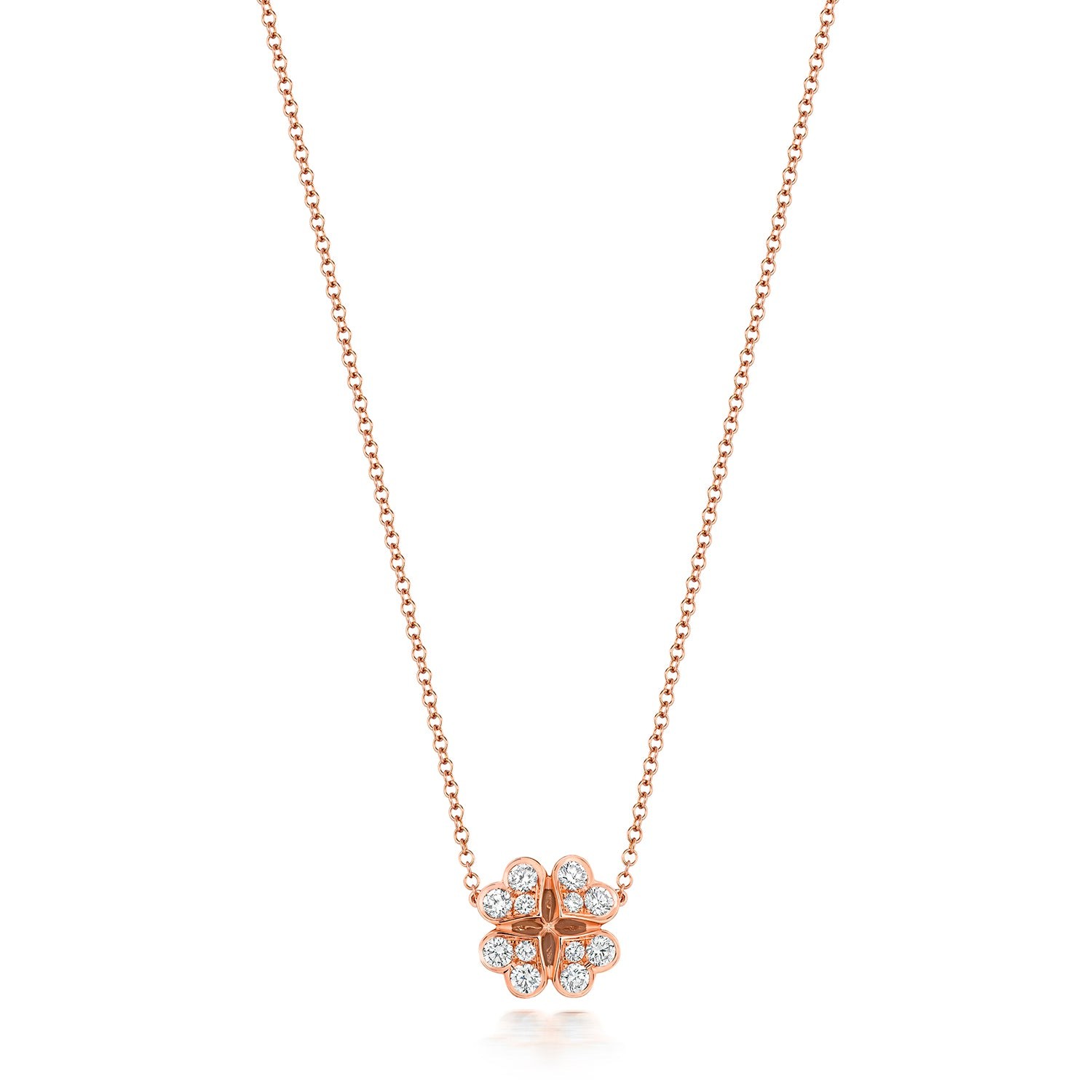 Rose Gold Clover Necklace - Valobra Jewelry