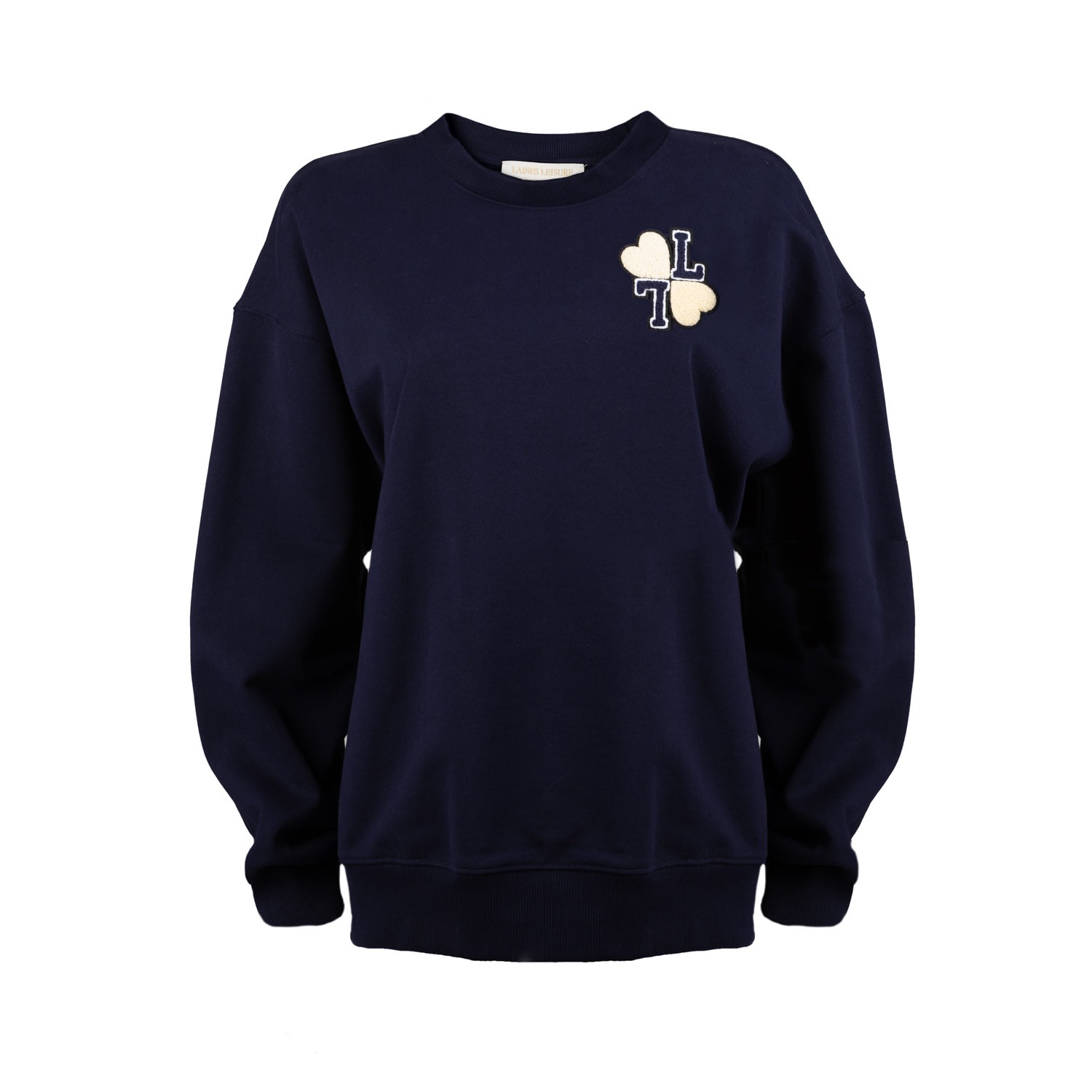 Women’s Blue Laines London Varsity Sweatshirt - Navy/Cream L