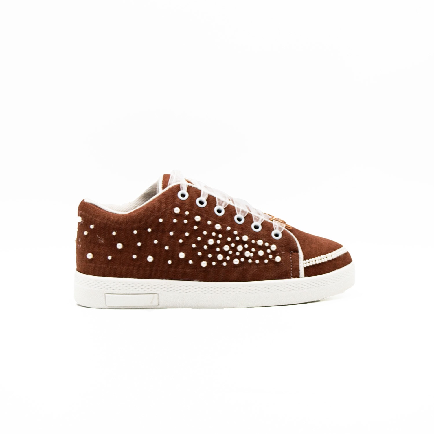 Rettrose Women's Neutrals The Jade Luxury Desert Storm Canvas Handmade Embellished Tennis Shoe In Black
