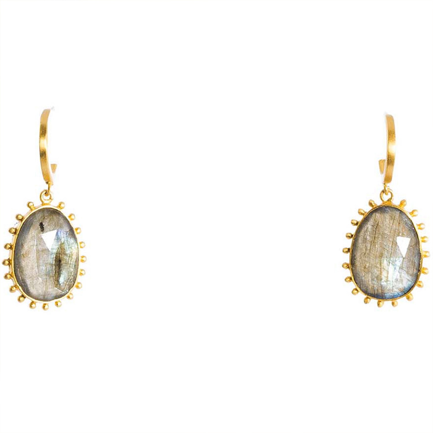 Women’s Gold Fayum Demi Earrings - Labradorite Boheme Sg