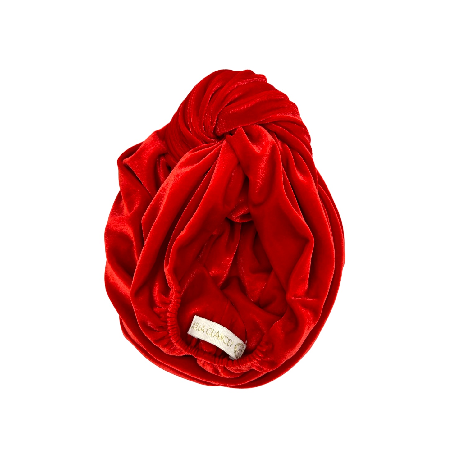 Women's Red Classic Madam Velour Ruby Turban | One Size | Julia Clancey