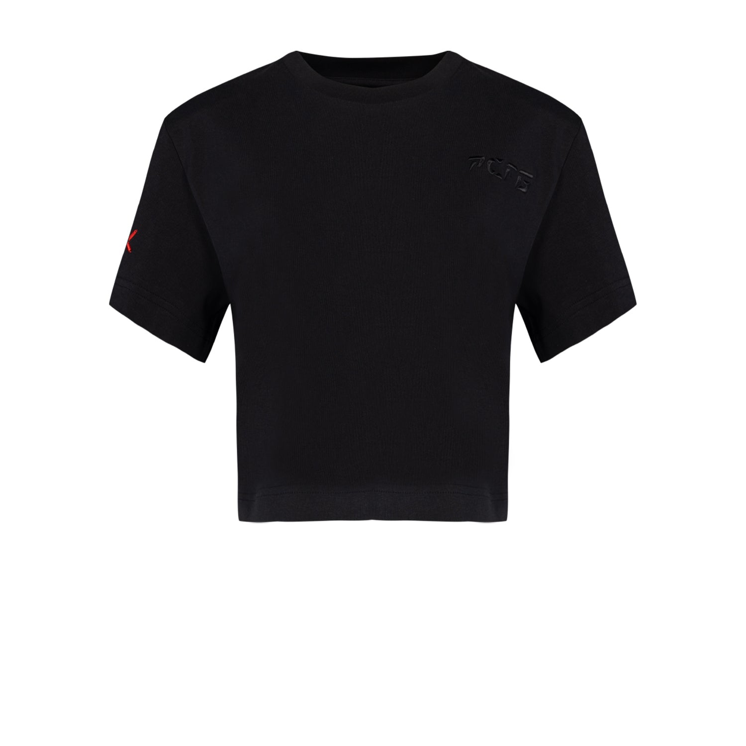 Pcfg Women's Your Itch Shoulder Padded T-shirt - Jet Black In Black