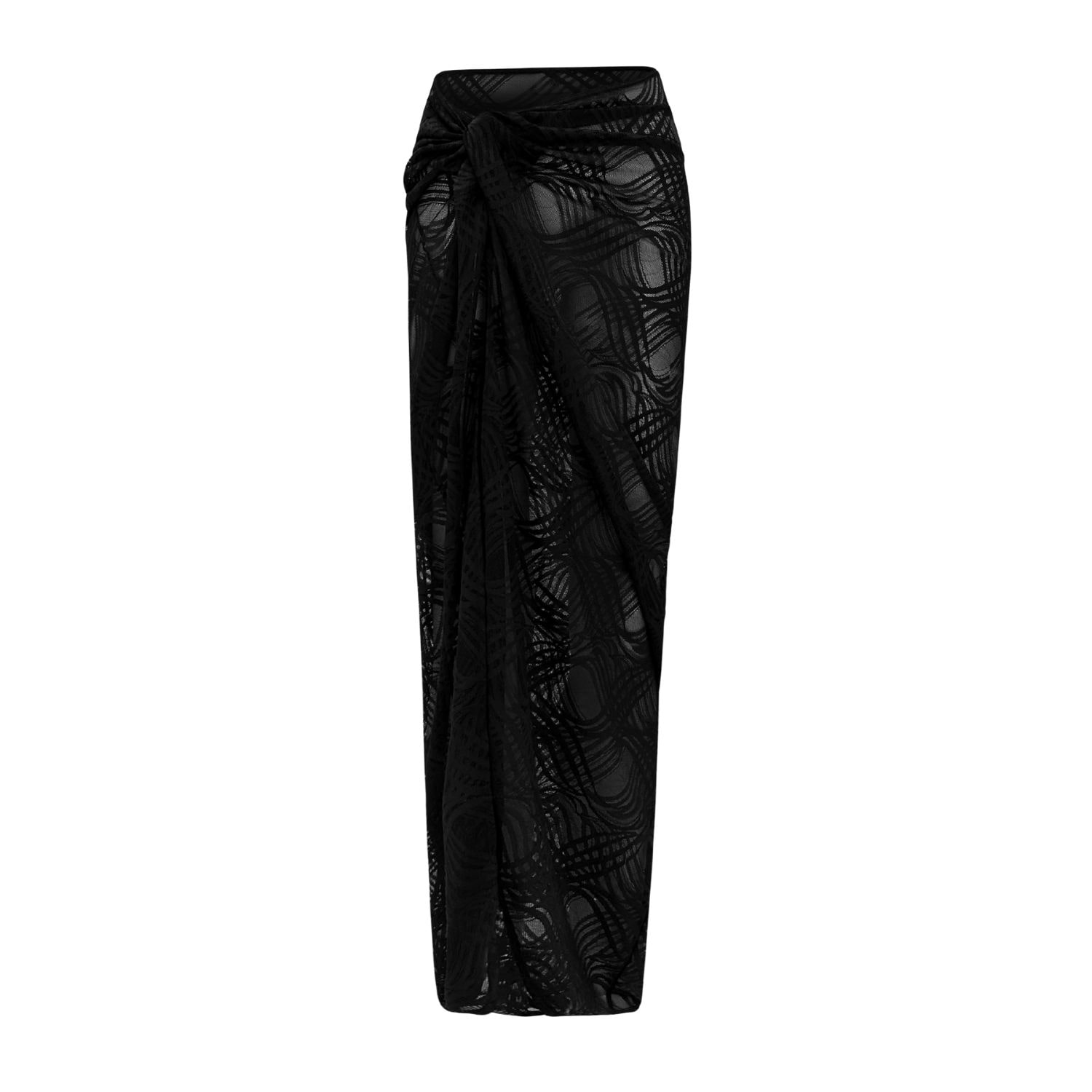 Ow Collection Women's Iris Lace Maxi Skirt - Black In Black