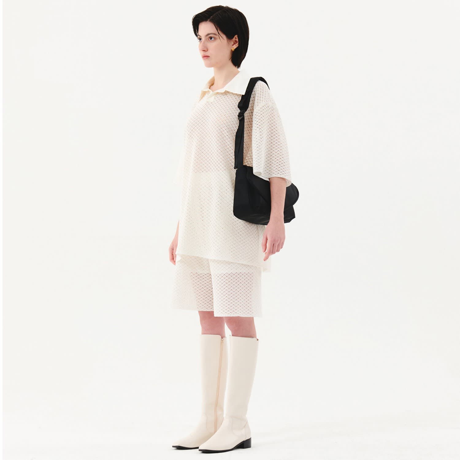☆HAH ARCHIVE☆ Shell Cross Bag Black S#scb_ Shell Crossbody Bag - Black | HAH ARCHIVE | Wolf & Badger