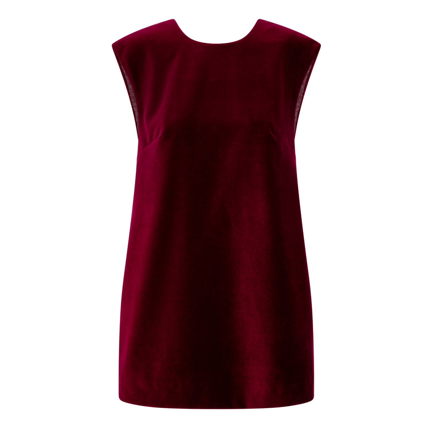 Women’s Red Velvet Oversized Bow Back Mini Dress Wine Color Extra Small Langner