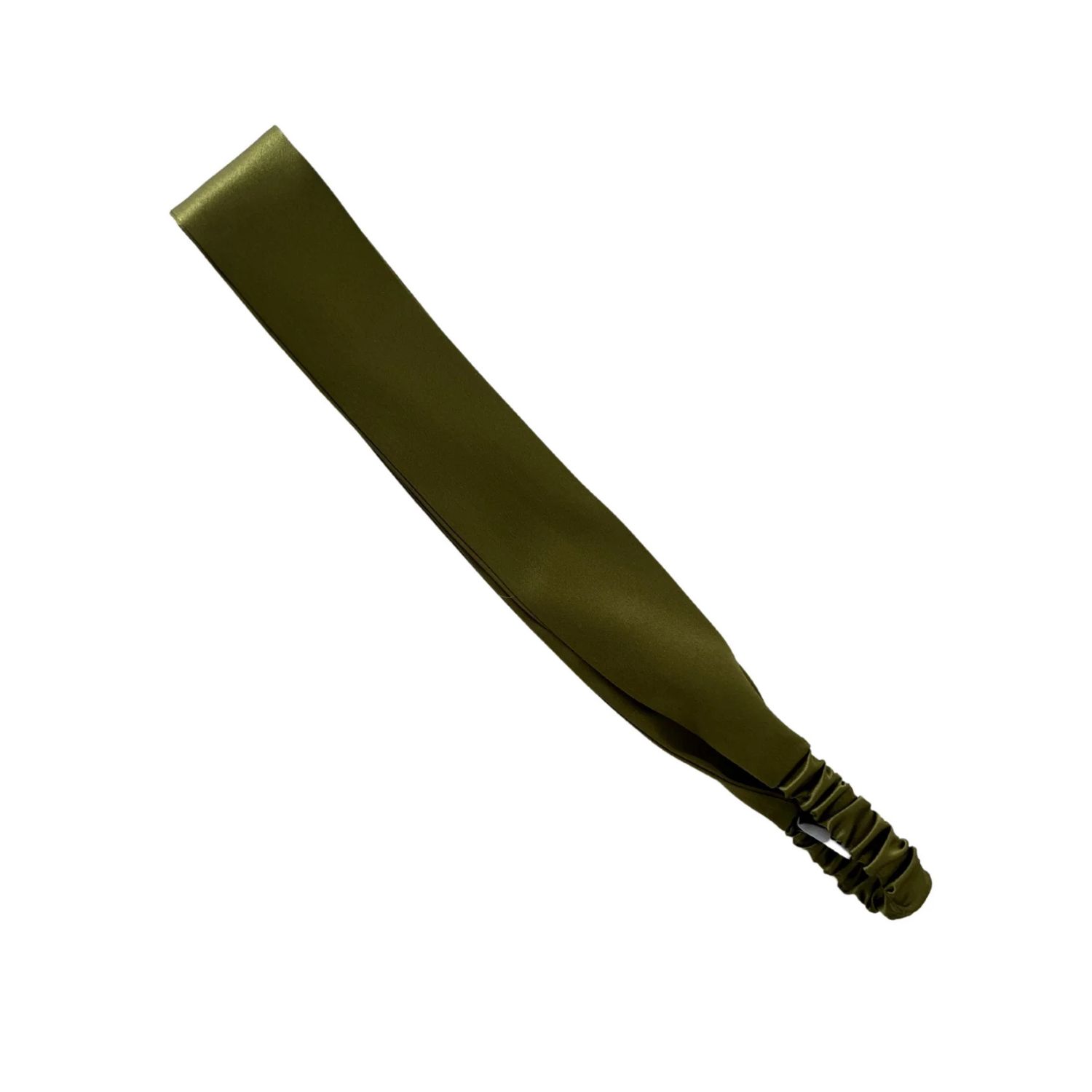 Sylki Women's Silk Headband - Thin - Olive Green In Green