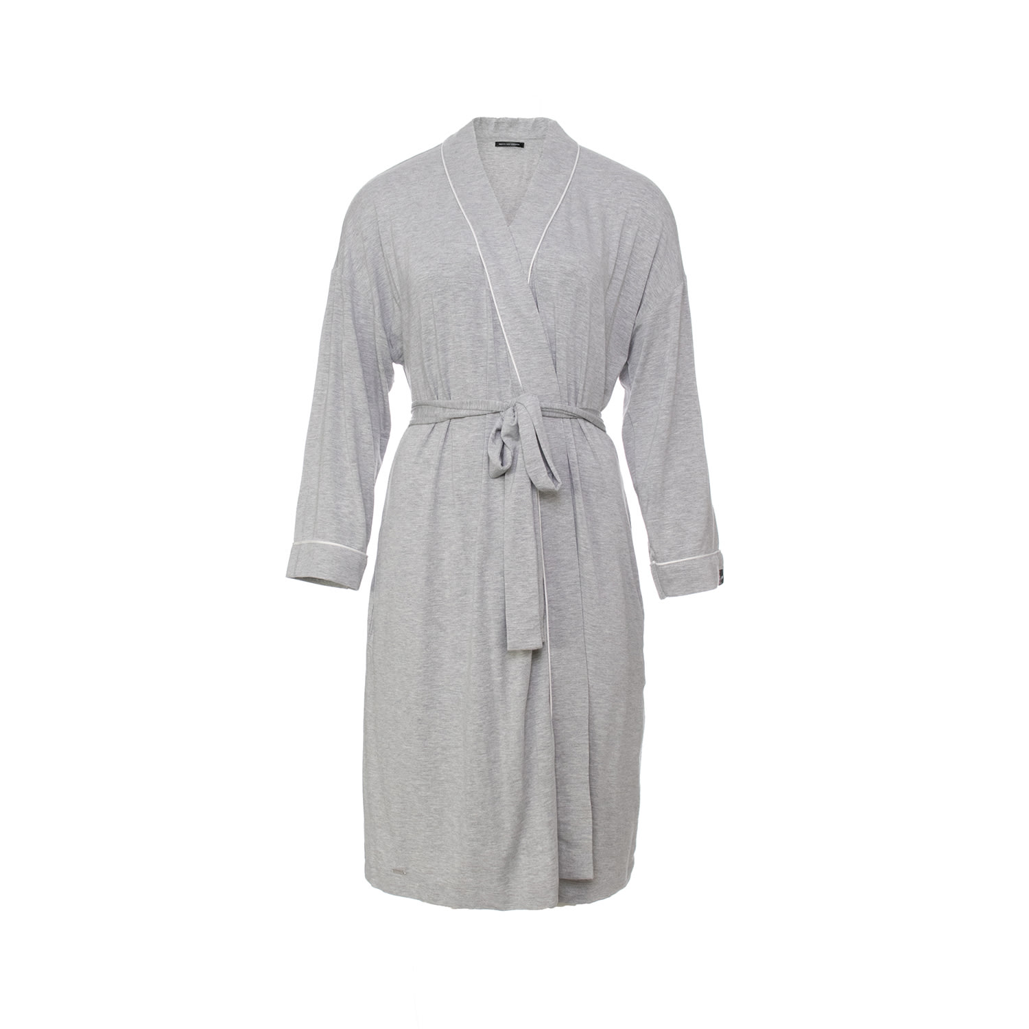 Pretty You Women's Bamboo Kimono Robe In Grey Marl In Grey