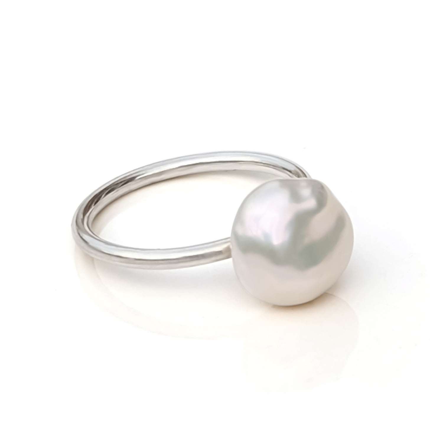 Women’s Silver Baroque Pearl Ring Kiri & Belle