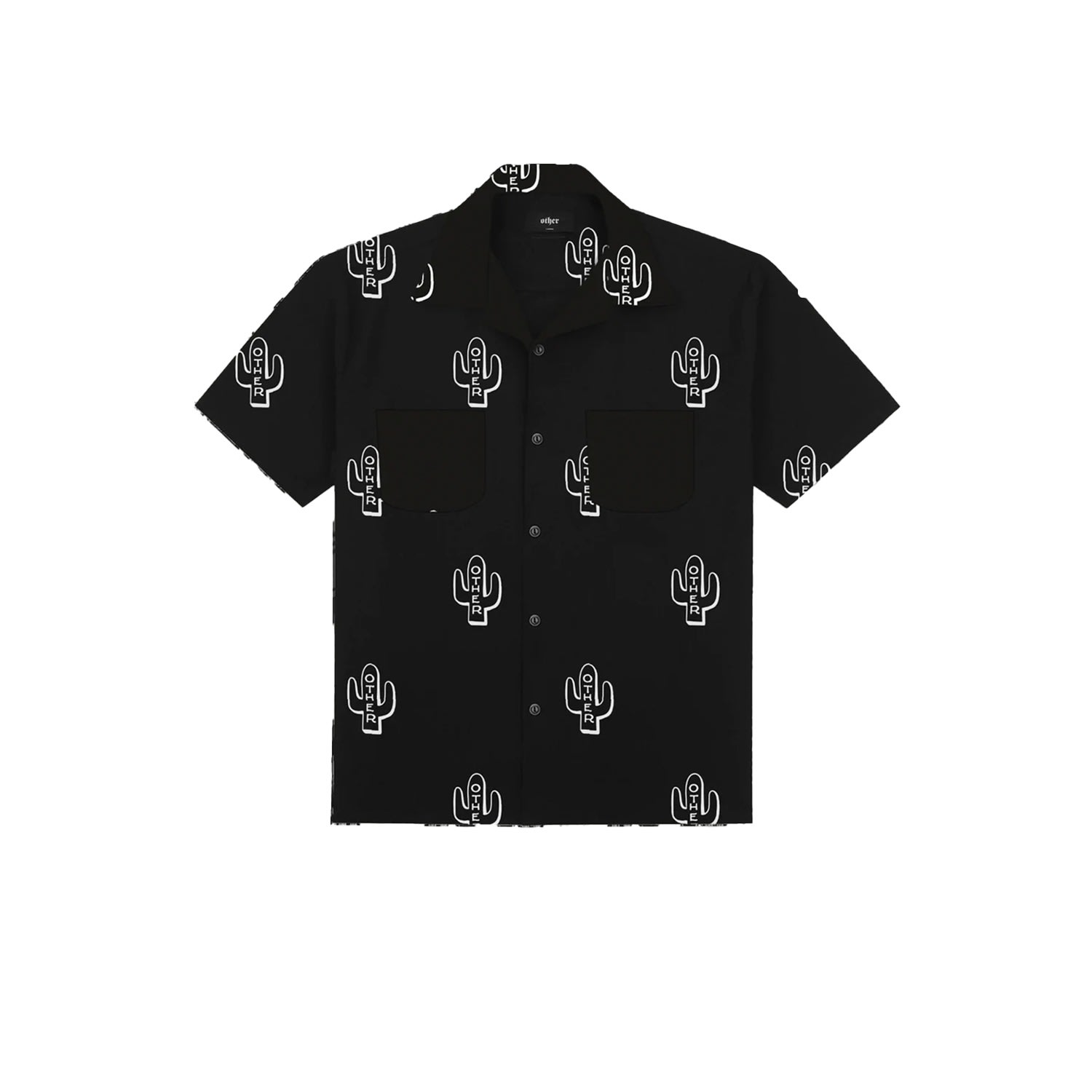 Men’s Black Cuban Shirt - Cactus Medium OTHER UK