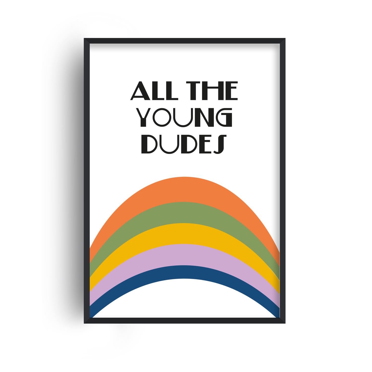 Fanclub All The Young Dudes Retro Giclée Art Print In White