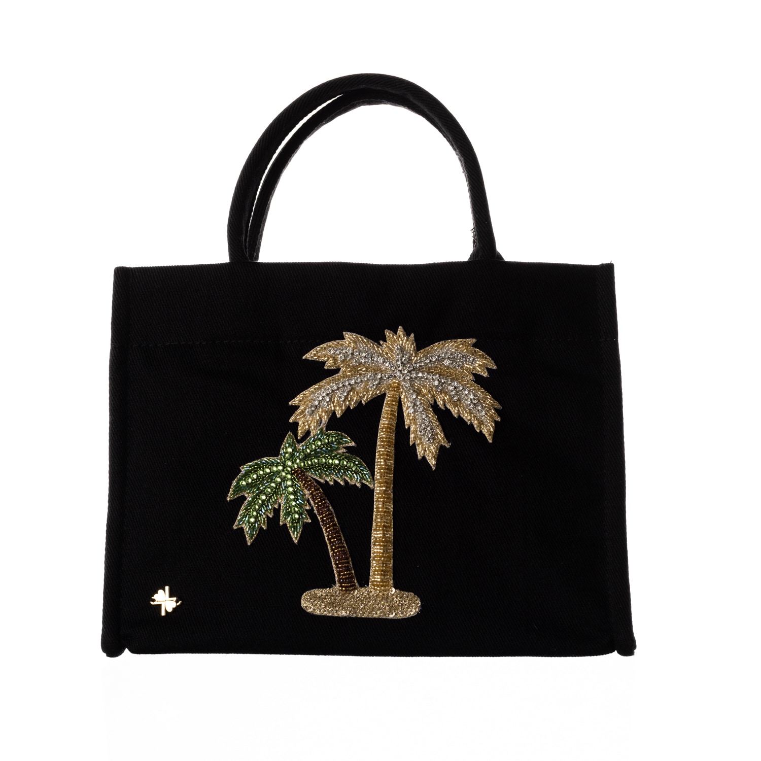 Laines London Women's Laines Couture Hand Embellished Palm Tree Tote Bag - Black In Black