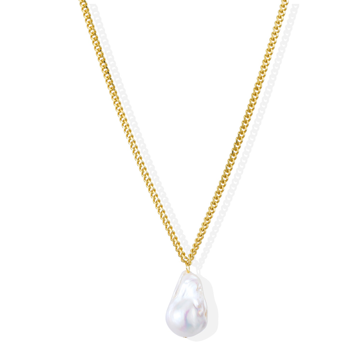 Women’s Sicil Pearl Necklace - 18K Gold Vermeil Lait & Lune