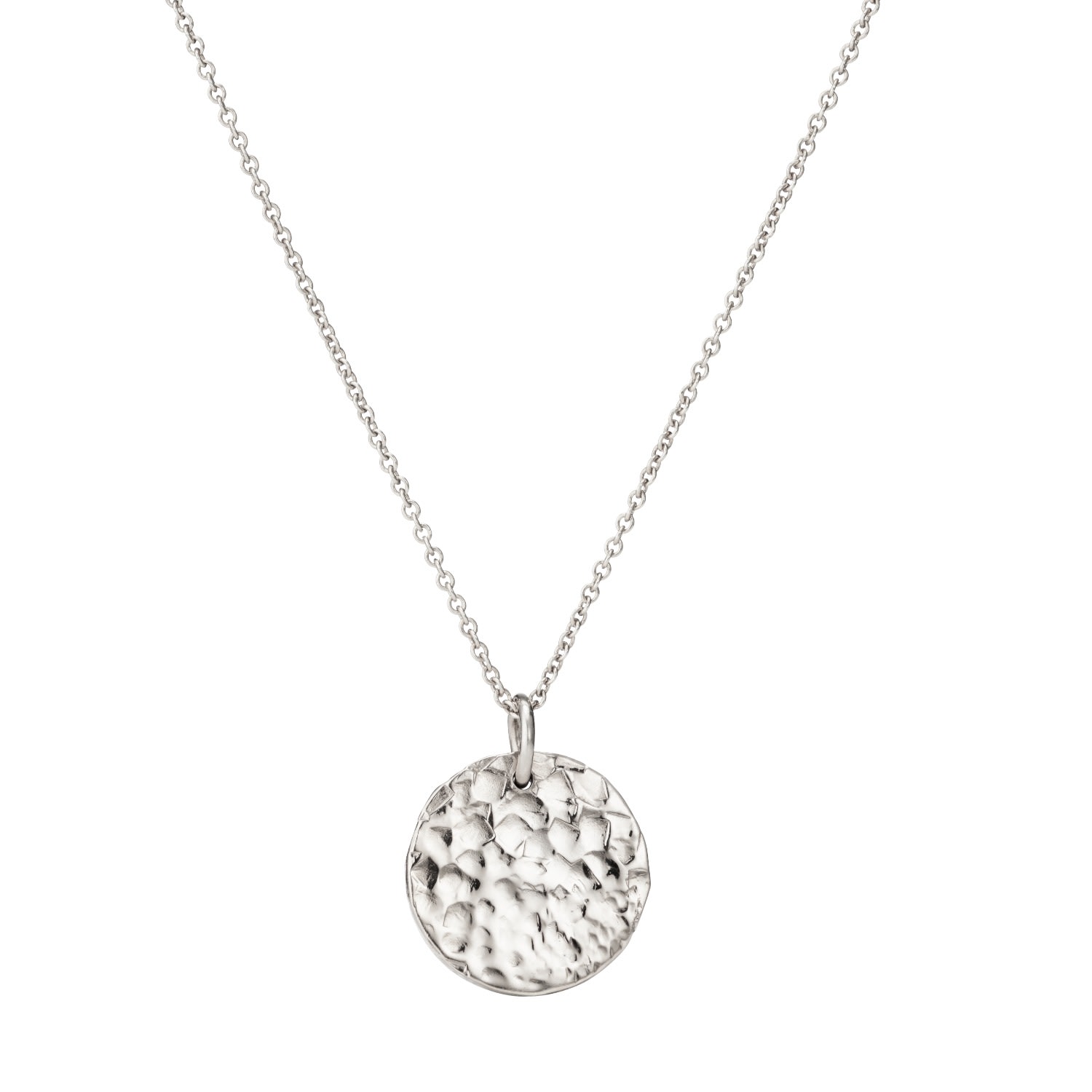 Women’s Sterling Silver Textured Disc Necklace Posh Totty Designs