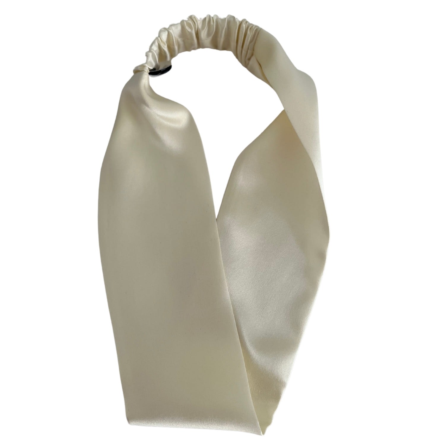 Sylki Women's Silk Wide Headband - Vanilla - Neutrals In Yellow