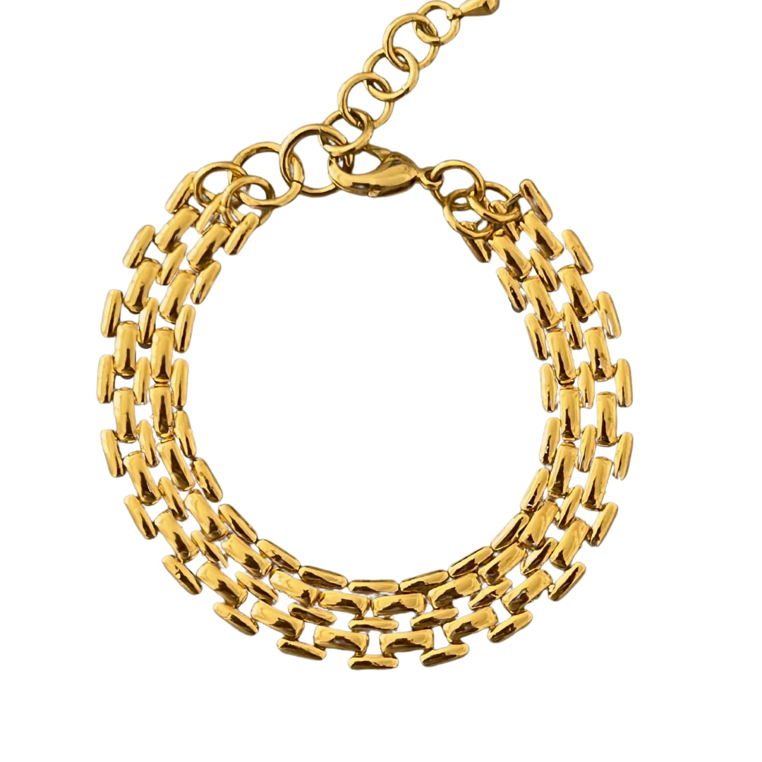 Nazzar Women's Gold Wide Link Chain Bracelet In Gold