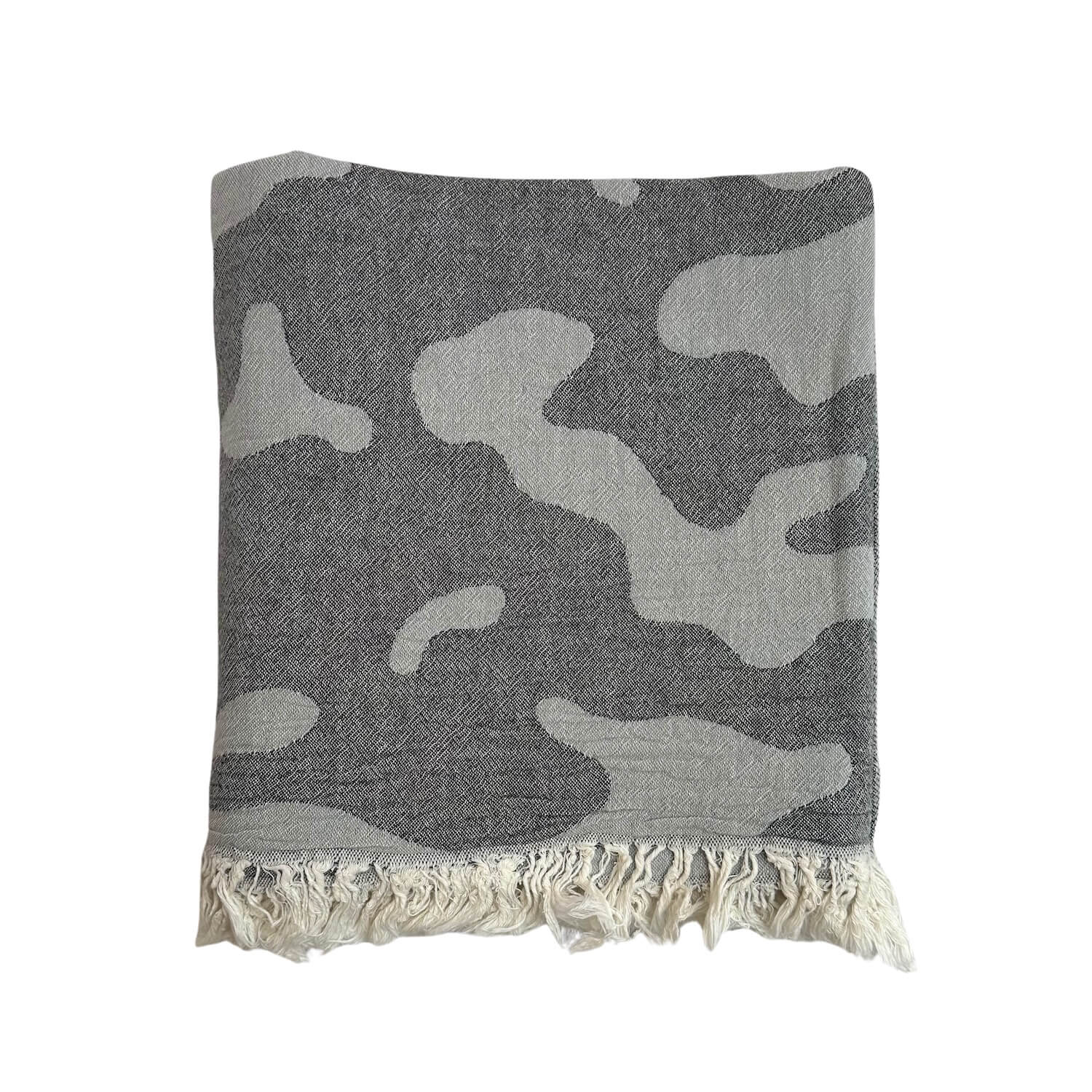 Black / Grey Large Camo Hammam Towel - Charcoal / Grey One Size Ailera