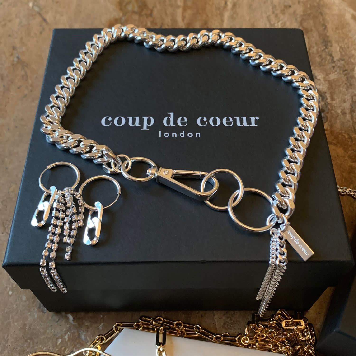 Silver Chain Necklace Coup De Coeur London Wolf Badger