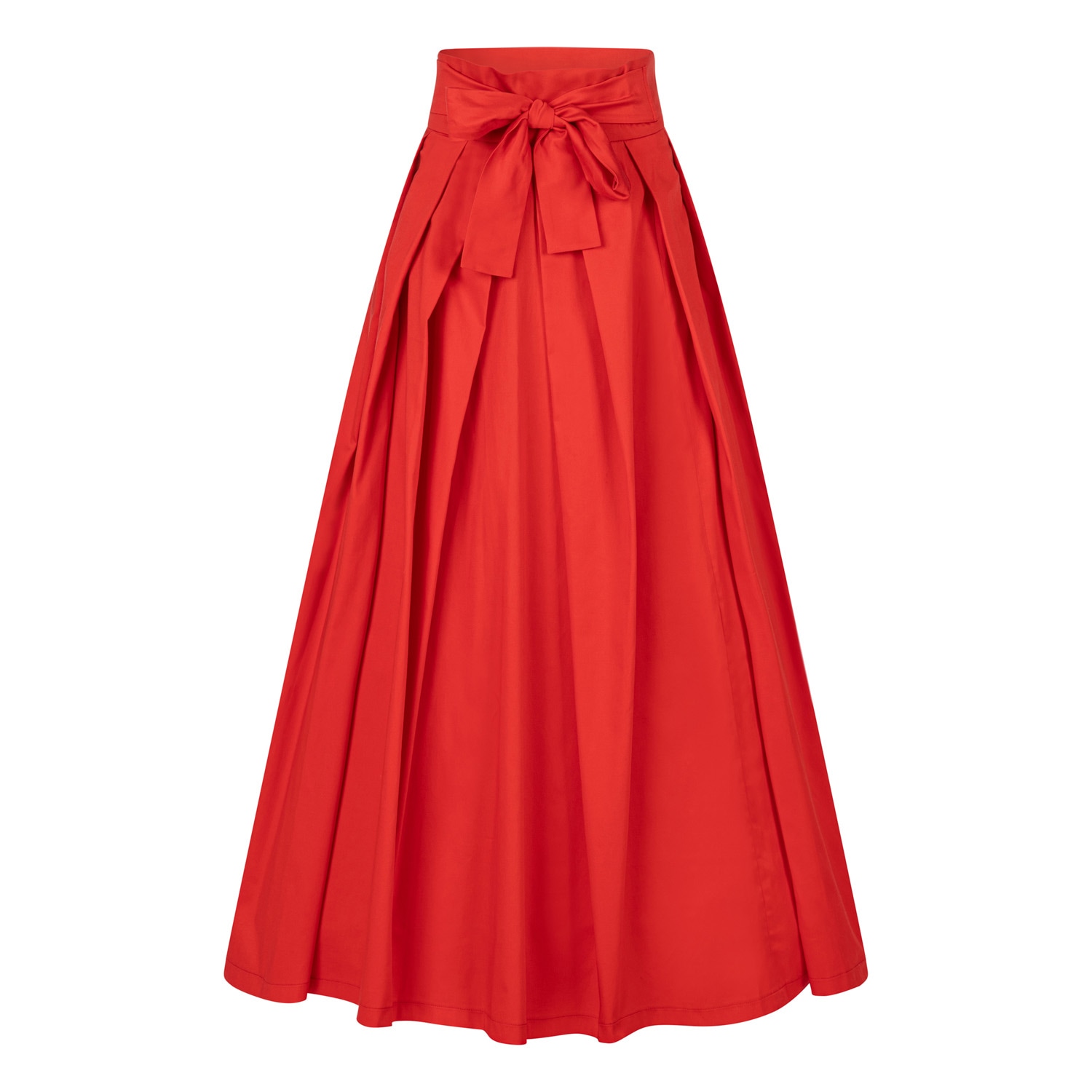 Nikka Place Women's Red Cotton A-line Skirt With High Waist In Red