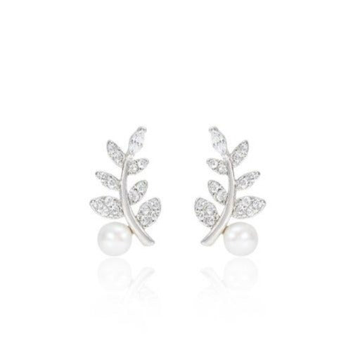 Women’s White Stella Ivy Style Cultured Freshwater Pearl Stud Earrings Pearls of the Orient Online