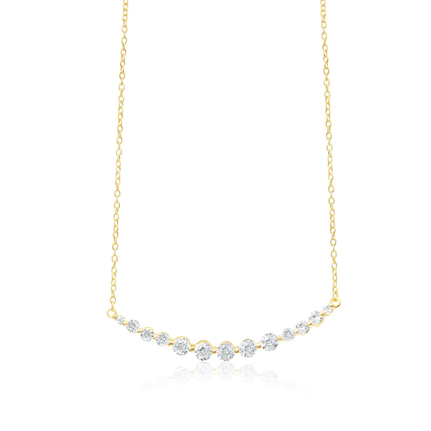 Shymi Women's Graduated Floating Stone Necklace - Gold