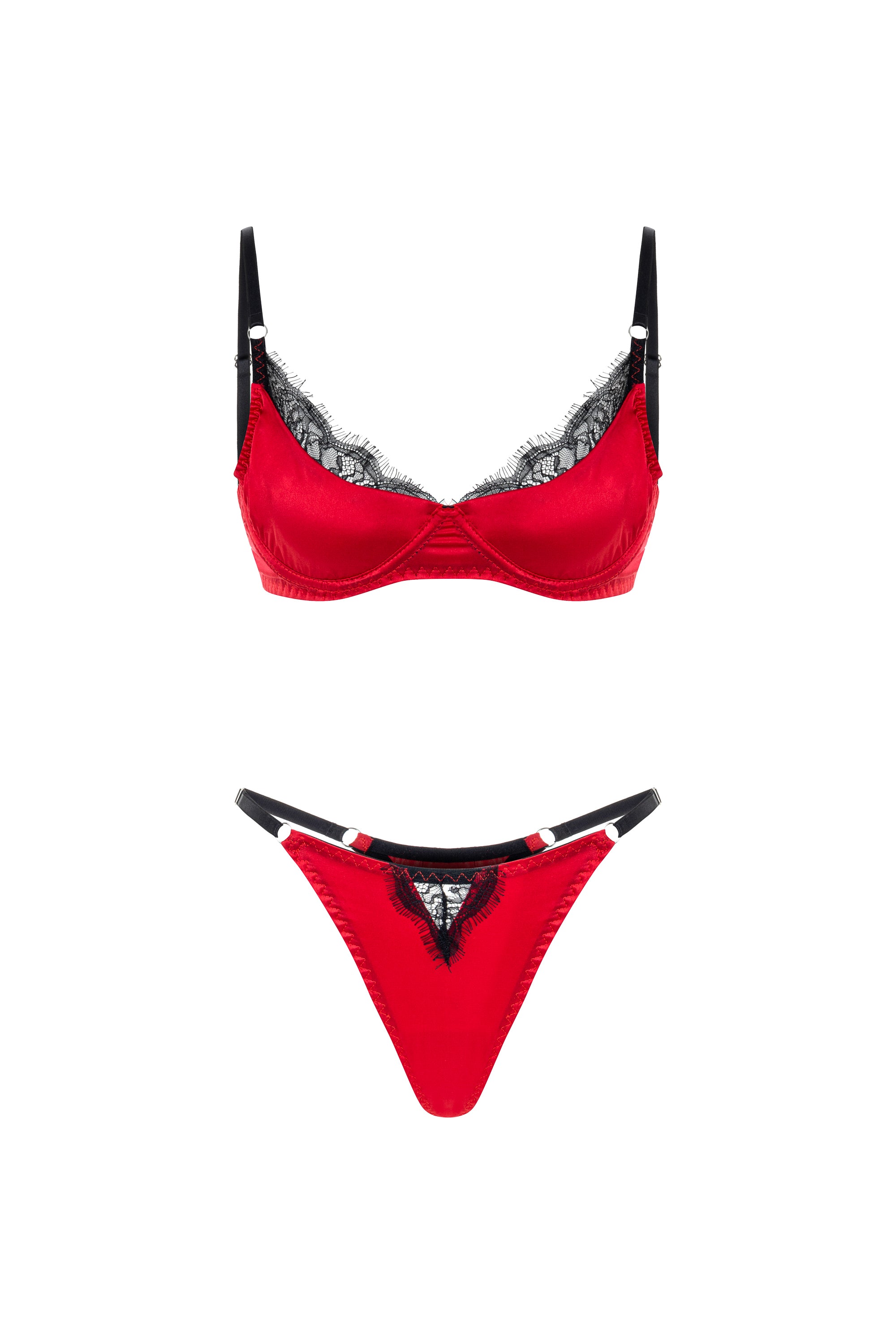Mers Silk Women's Red The Hera Set In Red