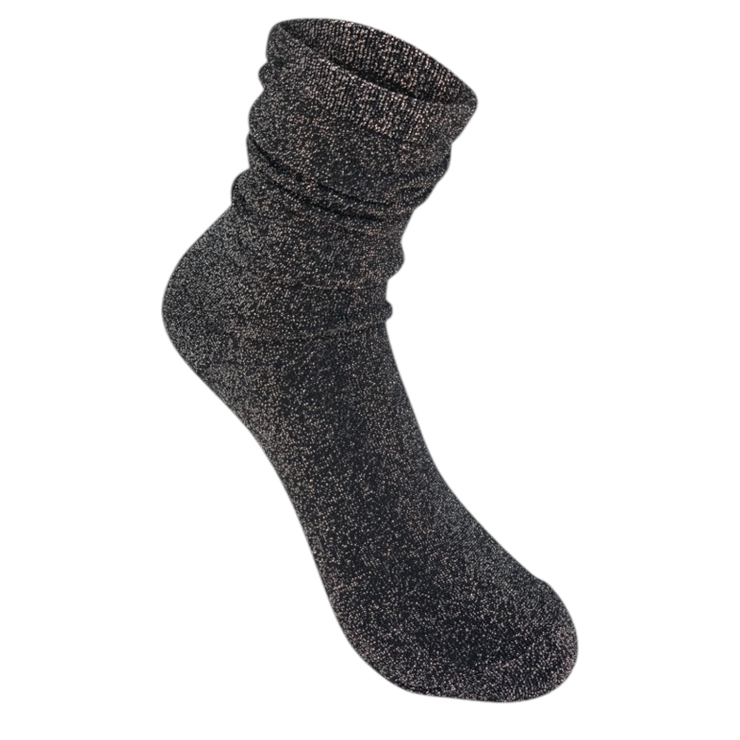 High Heel Jungle By Kathryn Eisman Women's Glitterati Socks- Black In Black
