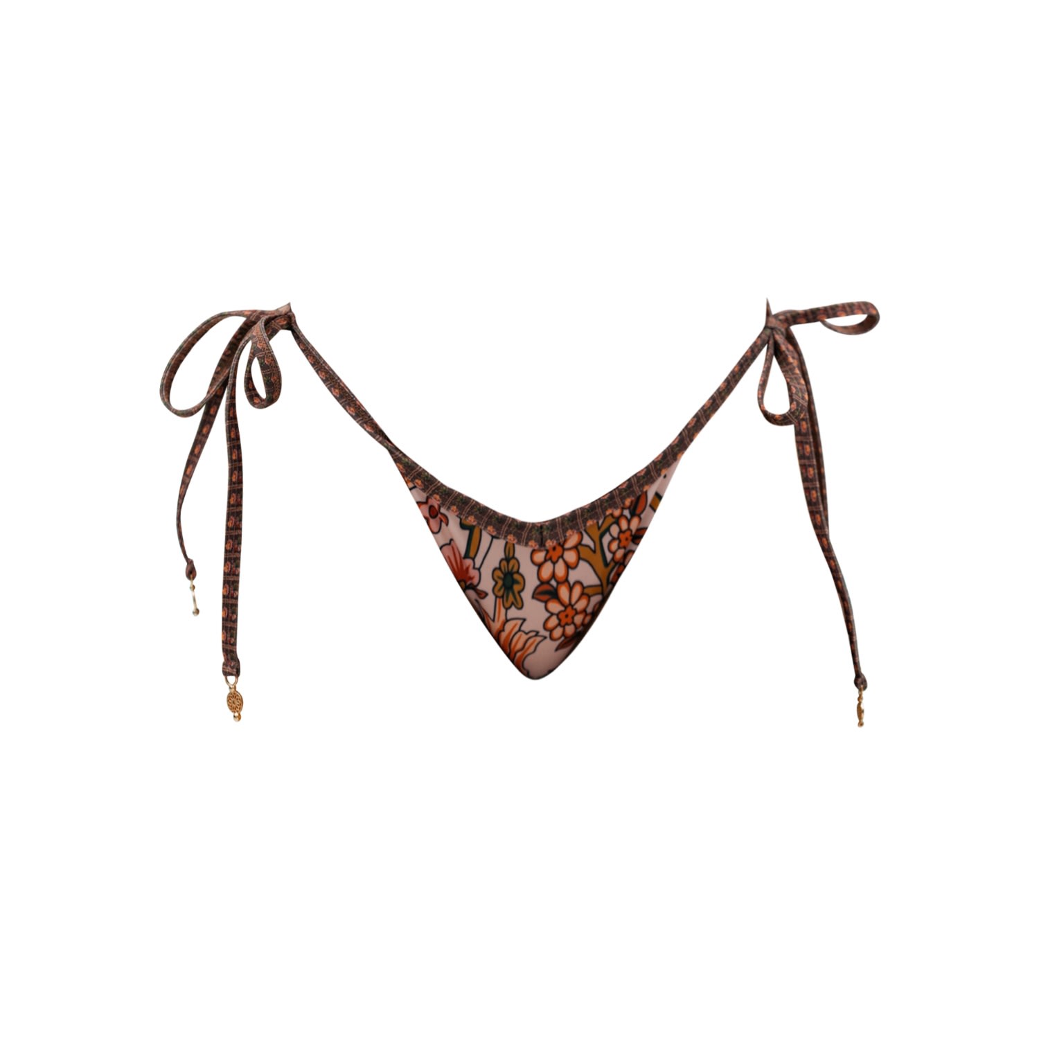 Ivy Swimwear Women's Maya In Mosaic Print Bikini Bottoms In Brown/yellow