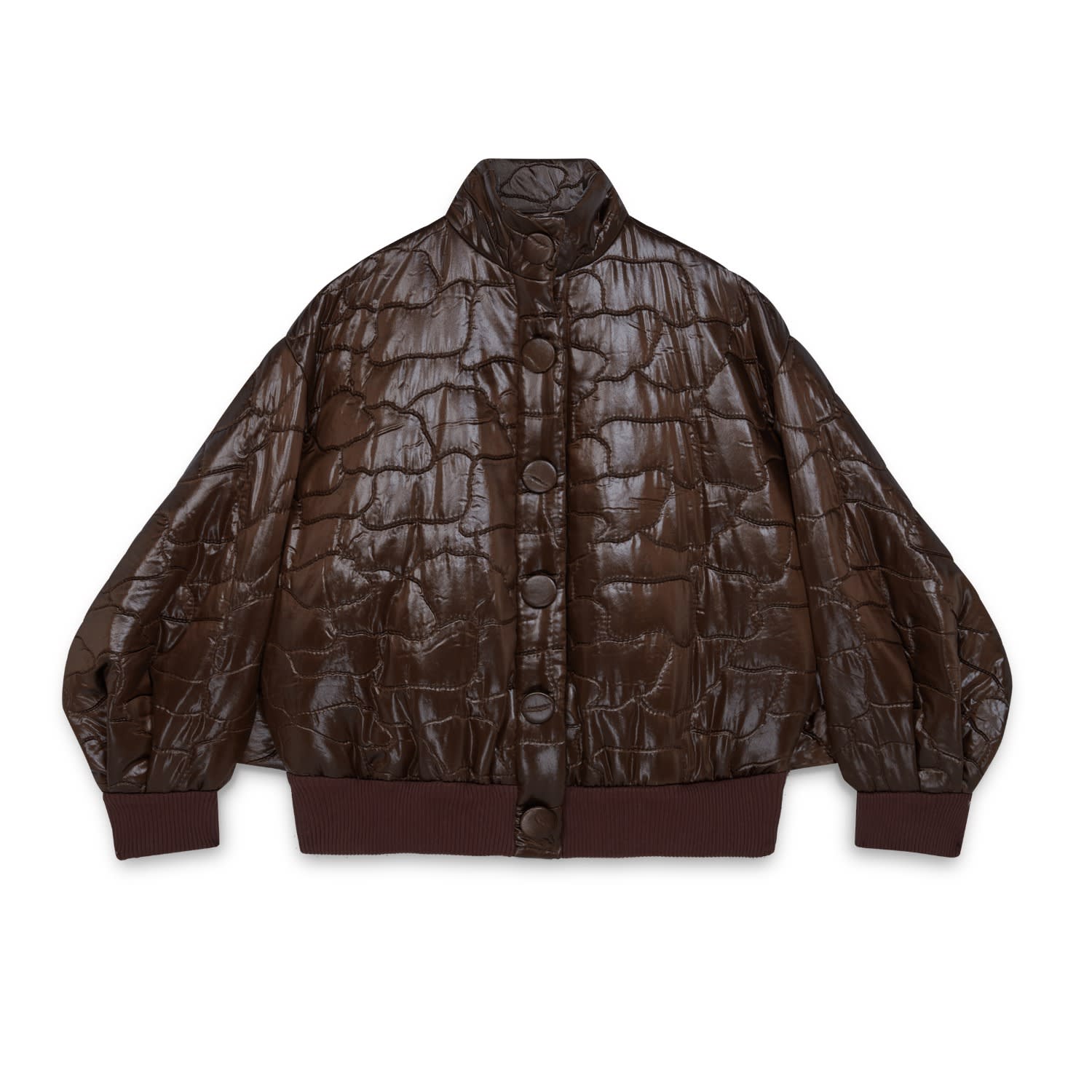 Women's Brown Ms K Bomber Jacket / Chocolate | Small | Amanda Thompson Couture