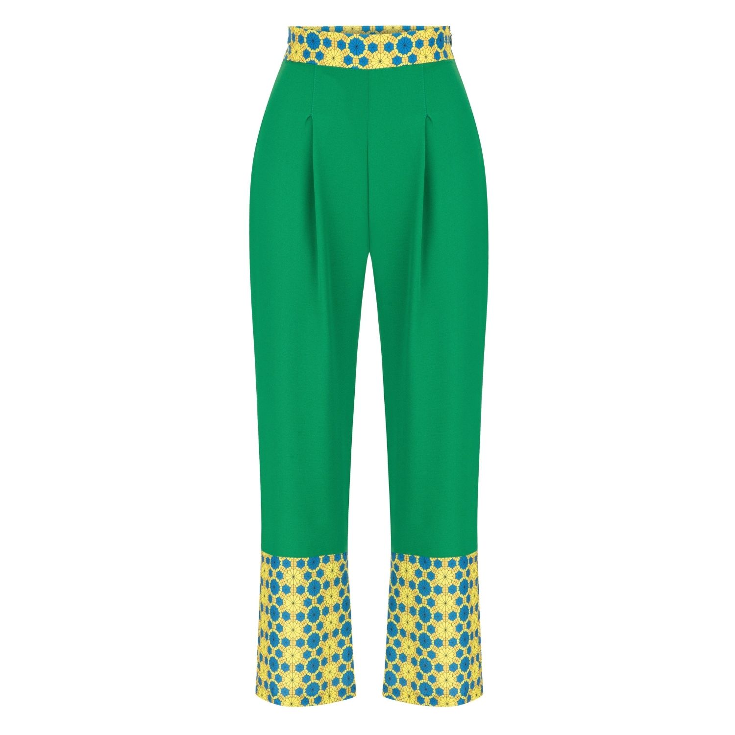 Women’s Green / Yellow / Orange Chelebi Crop Suit Green Pants Large Zum