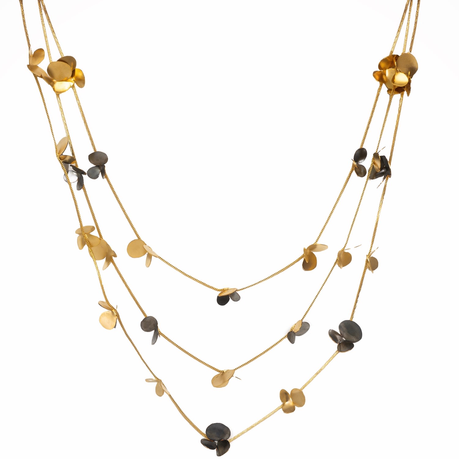 Meraki By Rashmi Bajaj Women's Gold / Black Oxylis Necklace