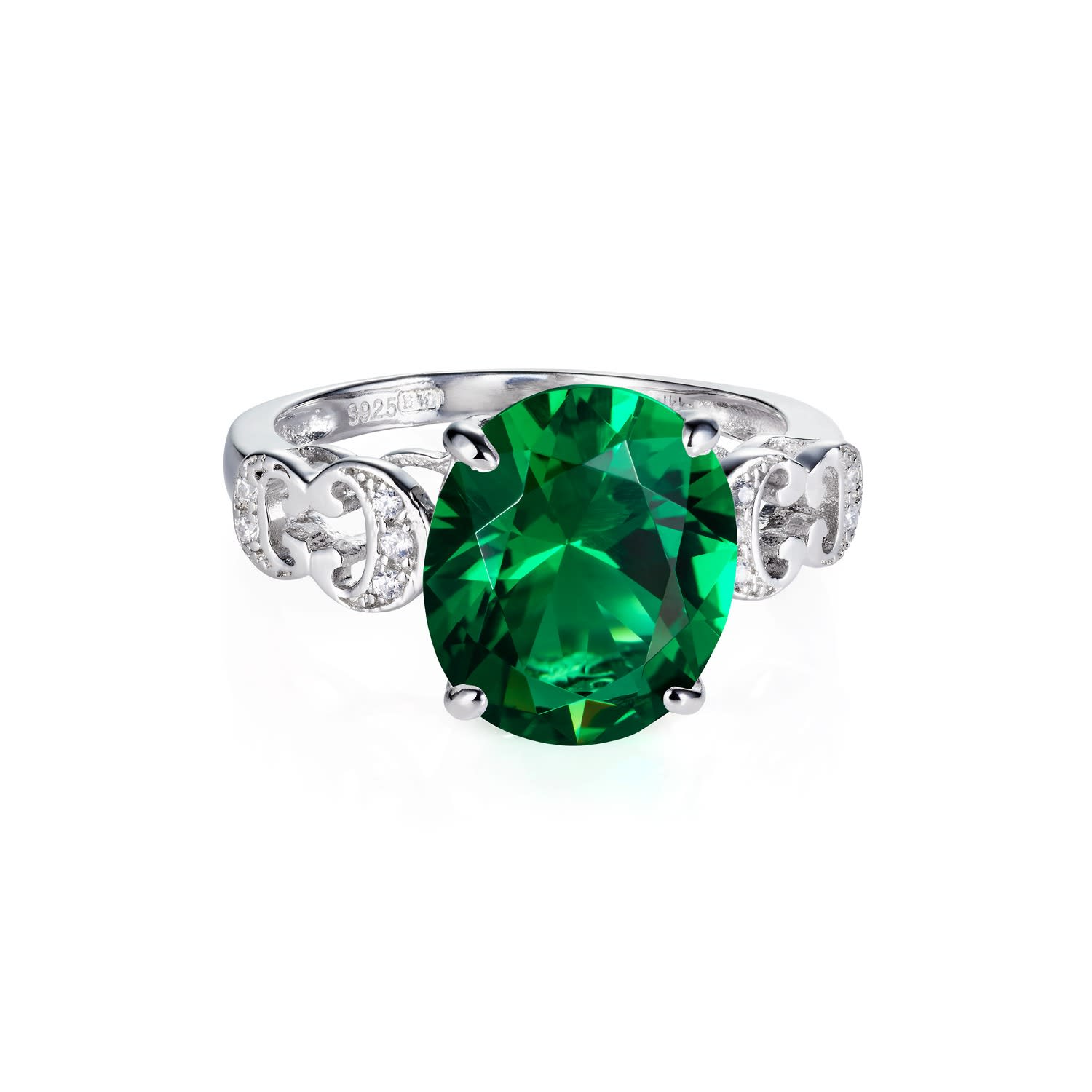 silver ring with stone