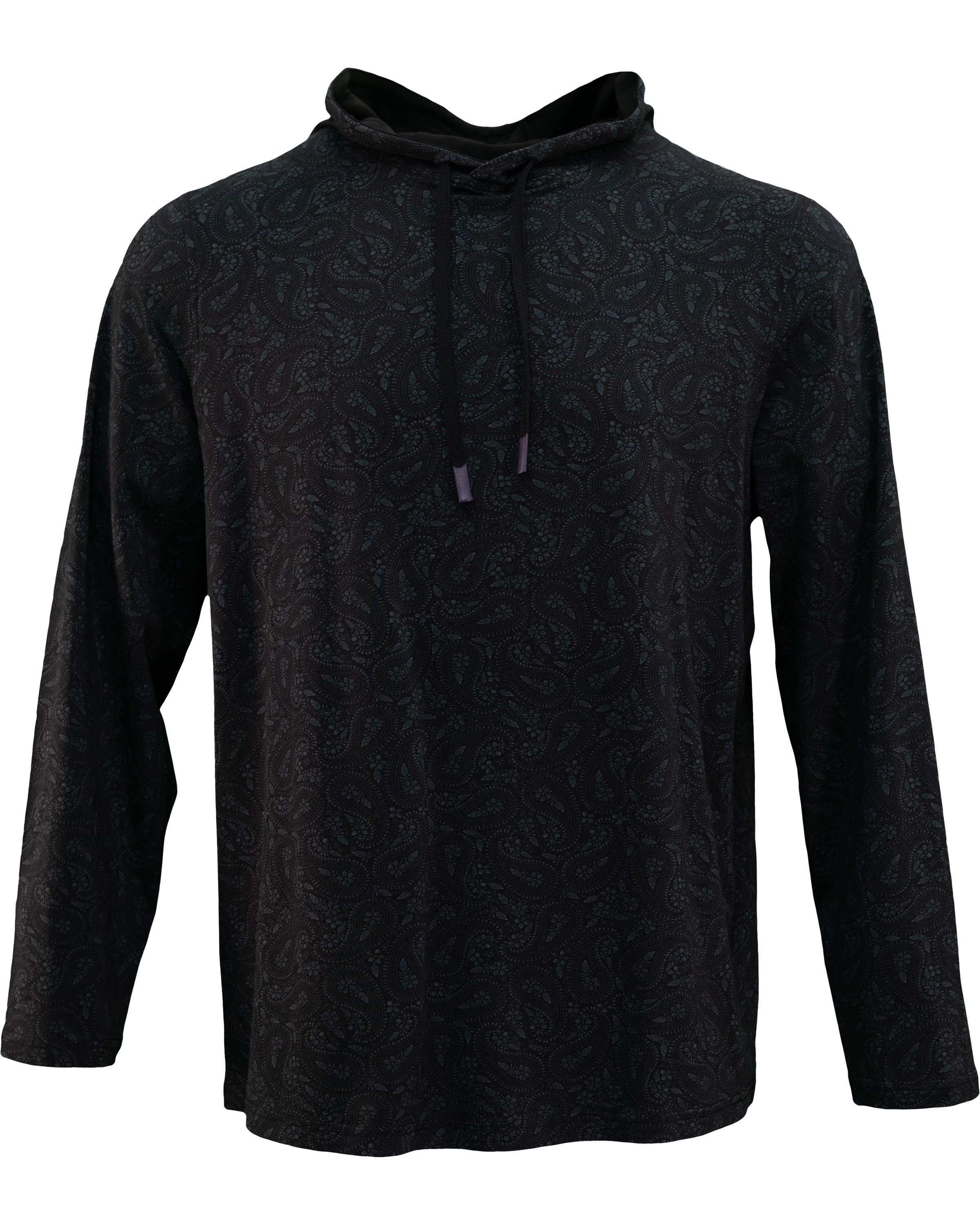 Lords Of Harlech Horatio Perugia Paisley Hoodie - Black In Black