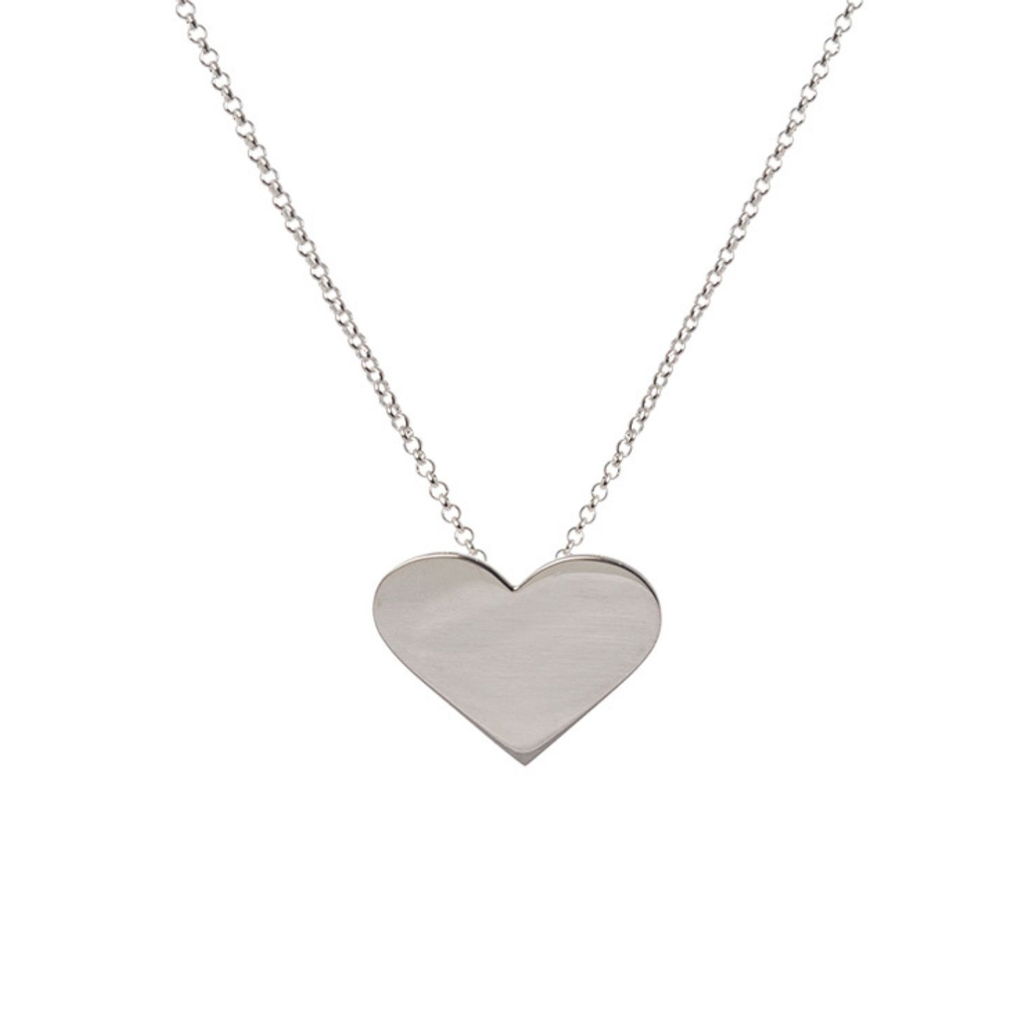 Edge Only Women's Silver Heart Pendant Xl