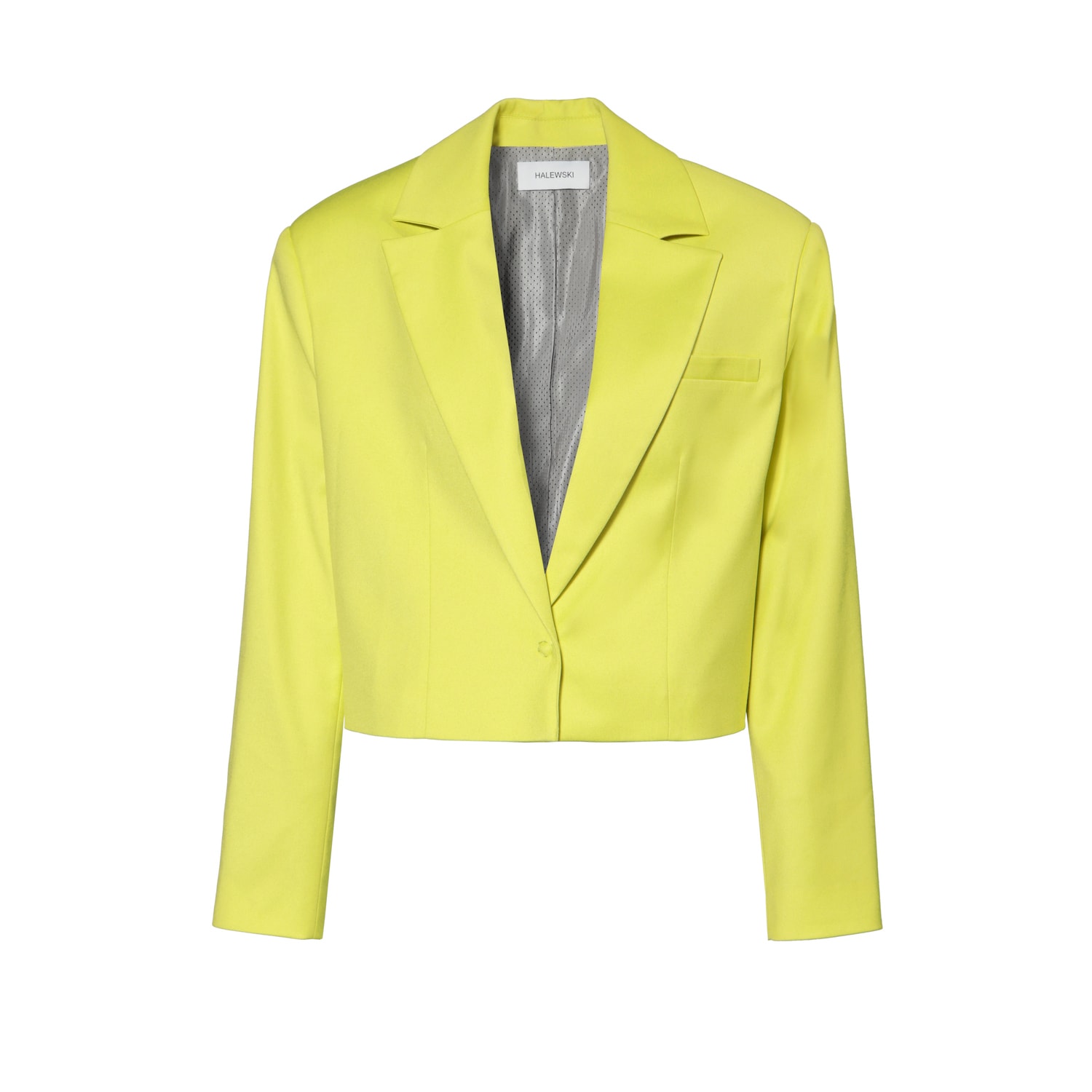 Aggi By Halewski Women's Yellow / Orange Lora Wild Lime Short Single Breasted Blazer In Yellow/orange
