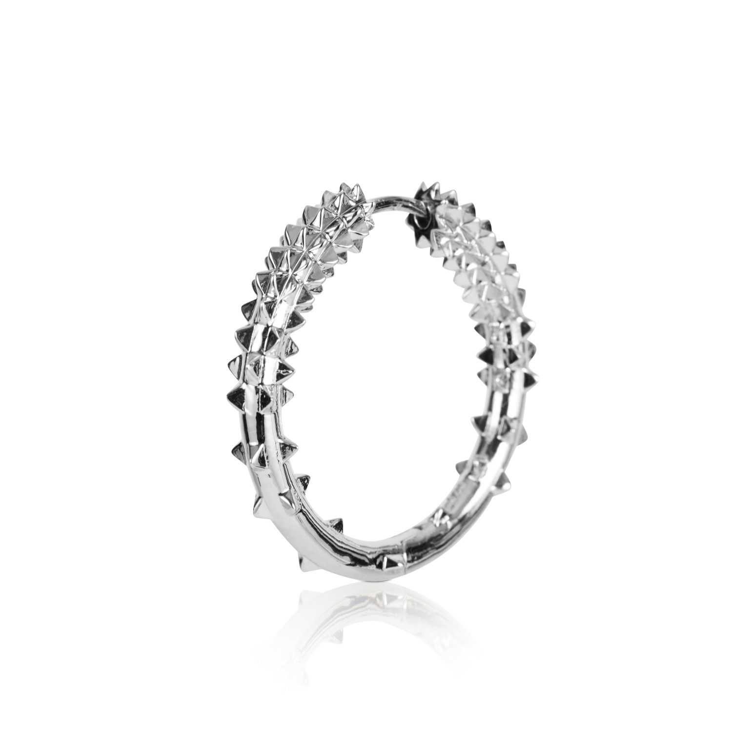 Women's Medium Hoop Earring – Silver | Kasun