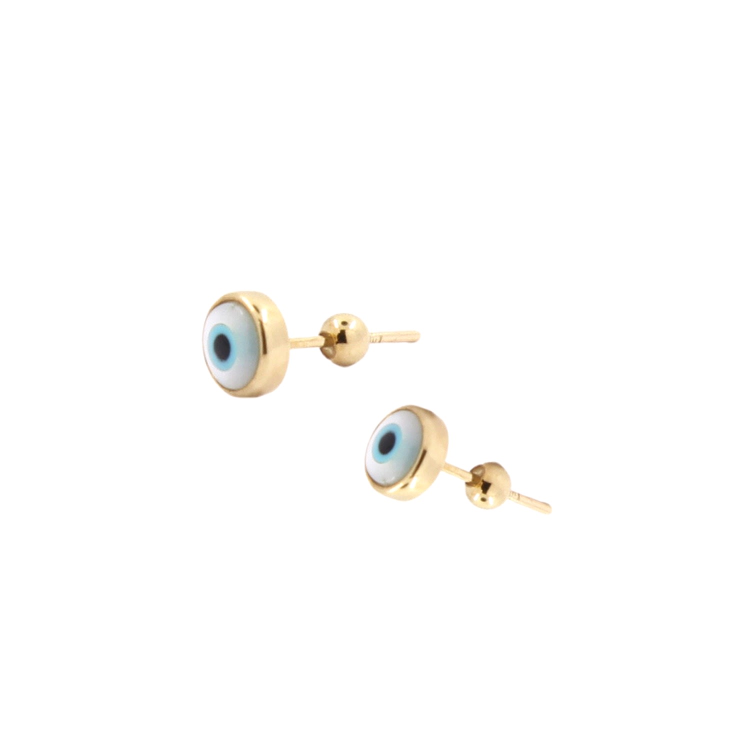 Women’s Solid Gold Evil Eye Mother Of Pearl Earrings Gosia Orlowska