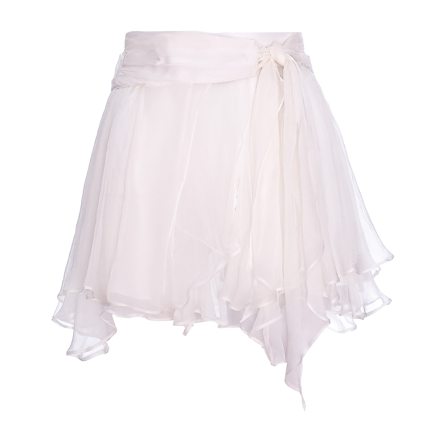 Women's Dolce Mini Silk Skirt White | Extra Small | Underflirty