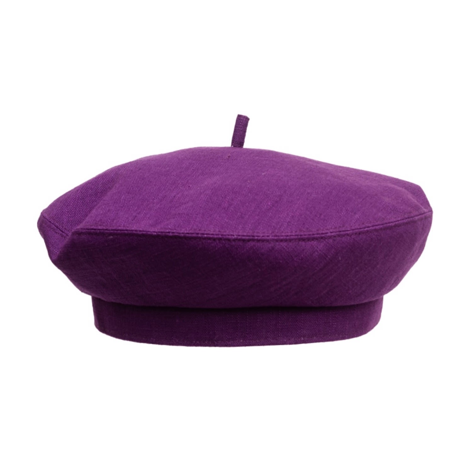 Women’s Pink / Purple Beret Linen Purple 58Cm Anthony Peto