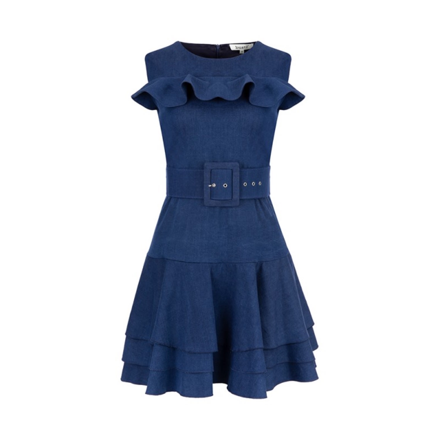 Women’s Blue Denim Hermes Dress Extra Small Bust2