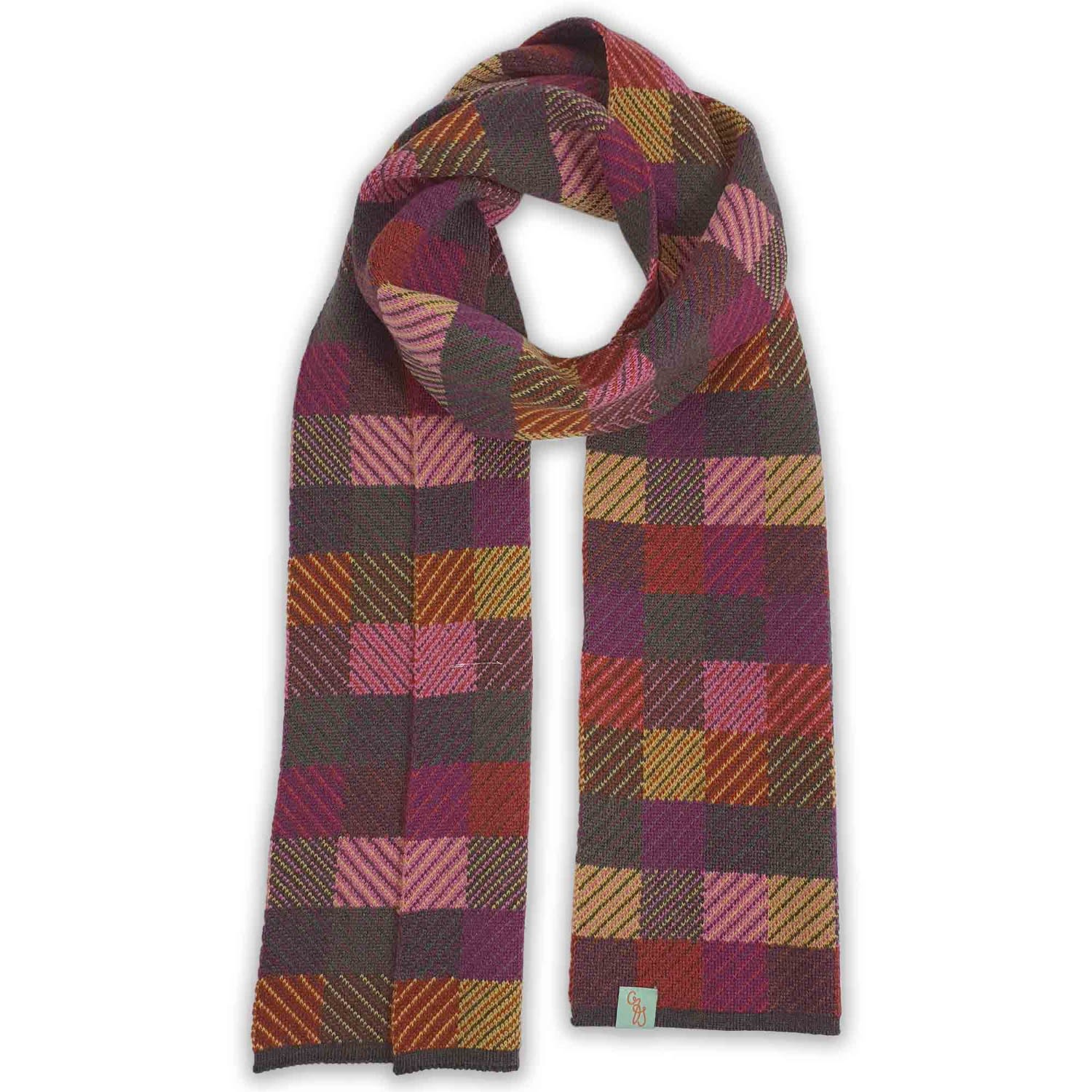 Otto & Spike Women's Yellow / Orange / Brown Scarves - Patch - Hickory, Bronze Brown In Multi
