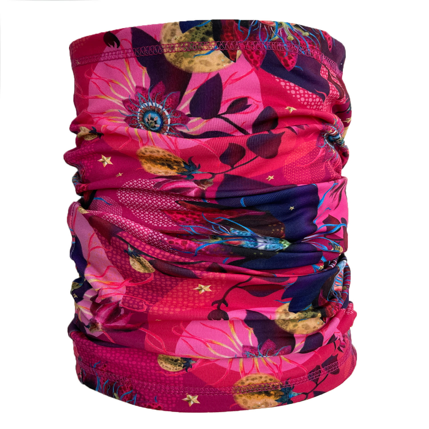 Women's Pink / Red Neck Gaiter Passion Flower | Vetka