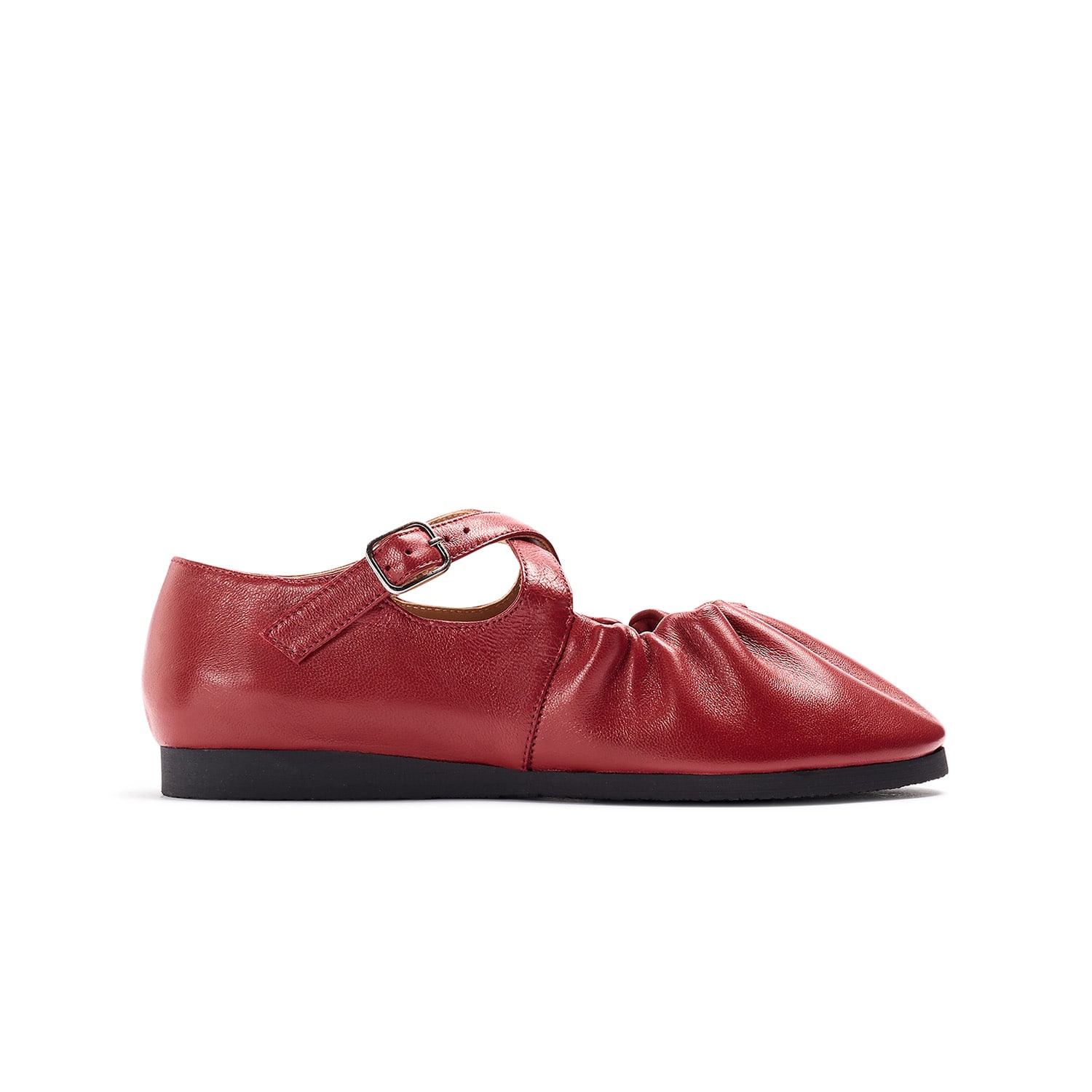 Naguisa Women's  Flat - Bec Red In Animal Print