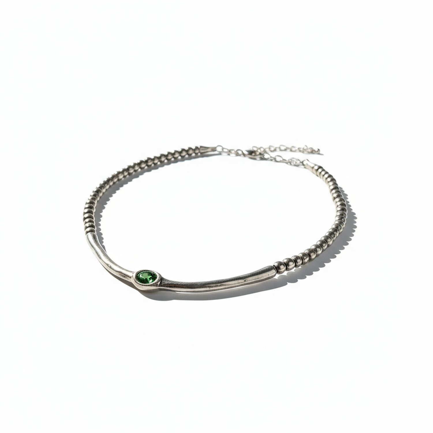 By Virgo Women's Silver / Green Veridia Necklace In Metallic